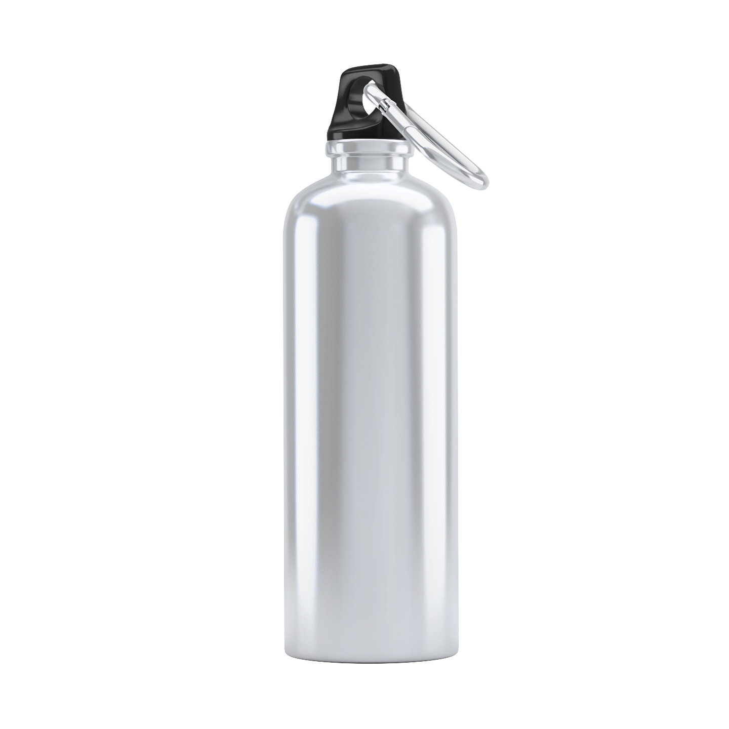 Aluminium Screw top Water Bottle-White