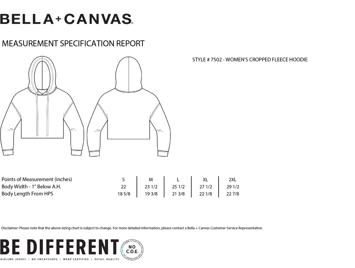 Women&#39;s Cropped Fleece Hoodie